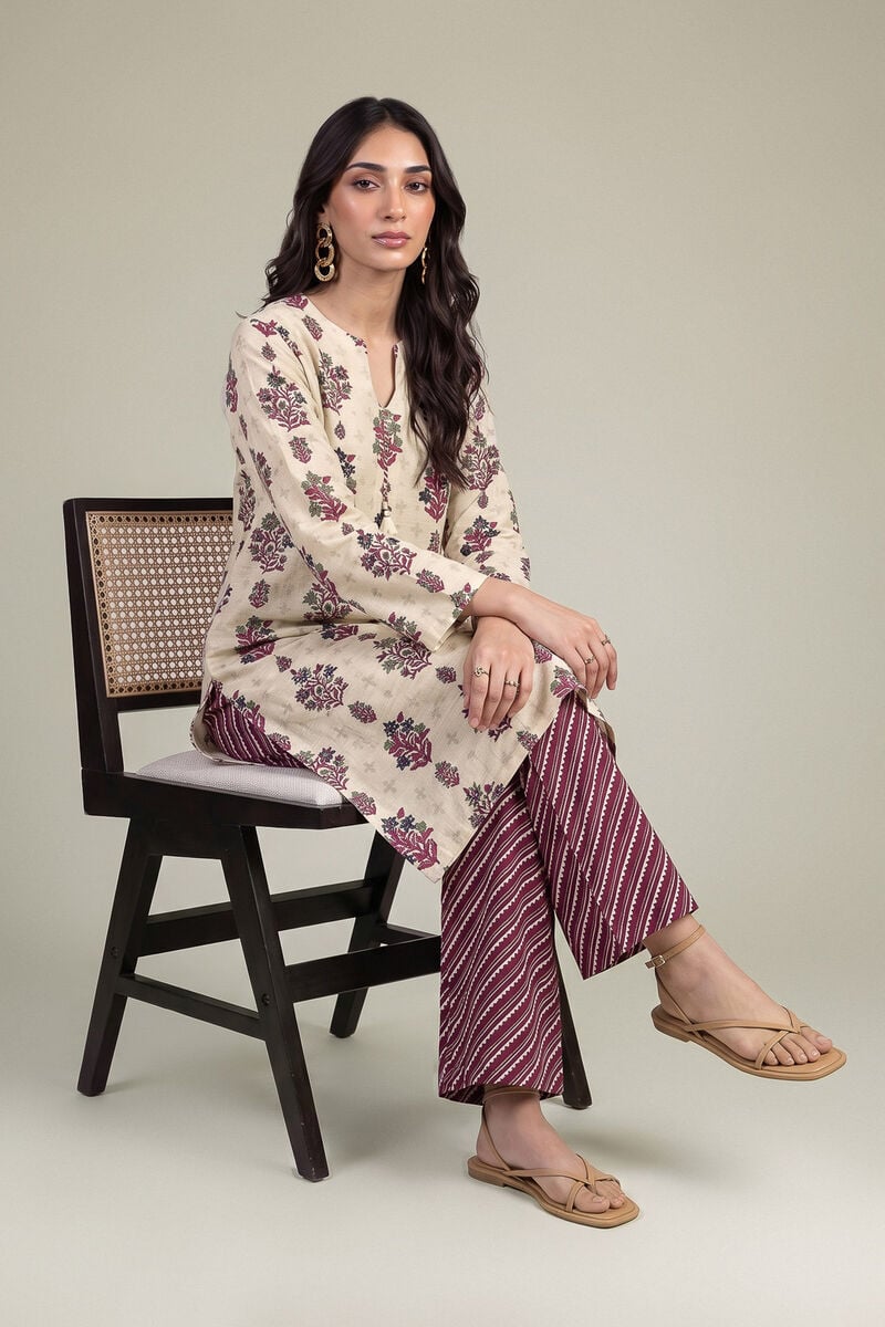 Printed | Light Khaddar | Longline Floral Kurta | USD 35.00