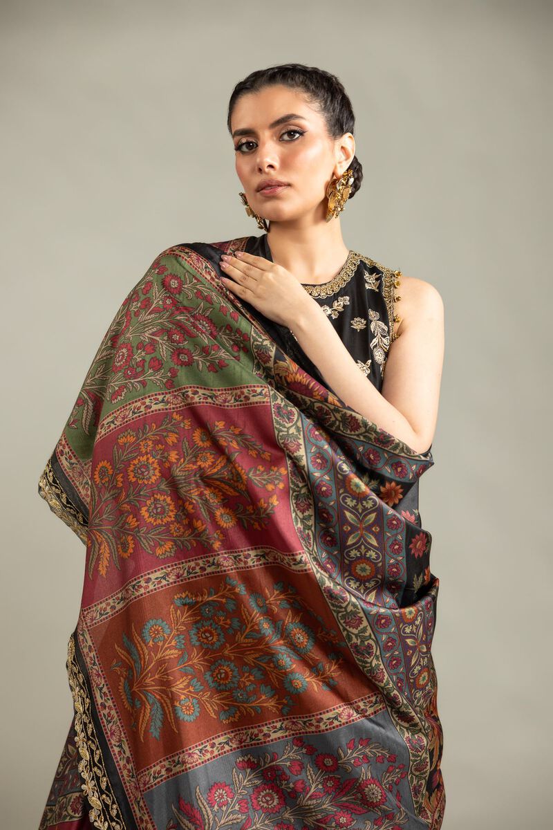 Embroidered | Raw Silk | 3-Piece Co-ord Set | USD 180.00
