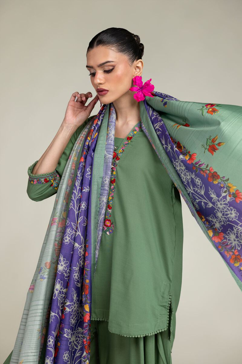 Embroidered | Polyester Silk | Floral Silk Dupatta | USD 30.00