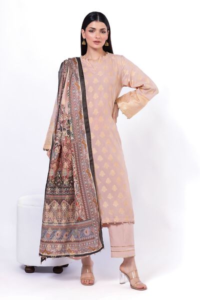 Printed | Jacquard | Tailored 3 Piece | USD 40.00