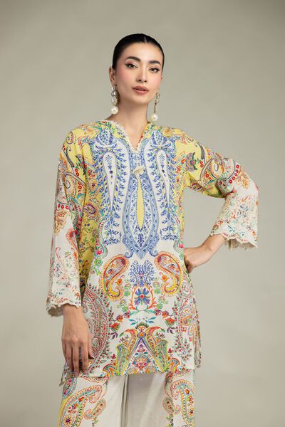 Embroidered | Raw Silk | Short Silk Kurta | USD 45.00