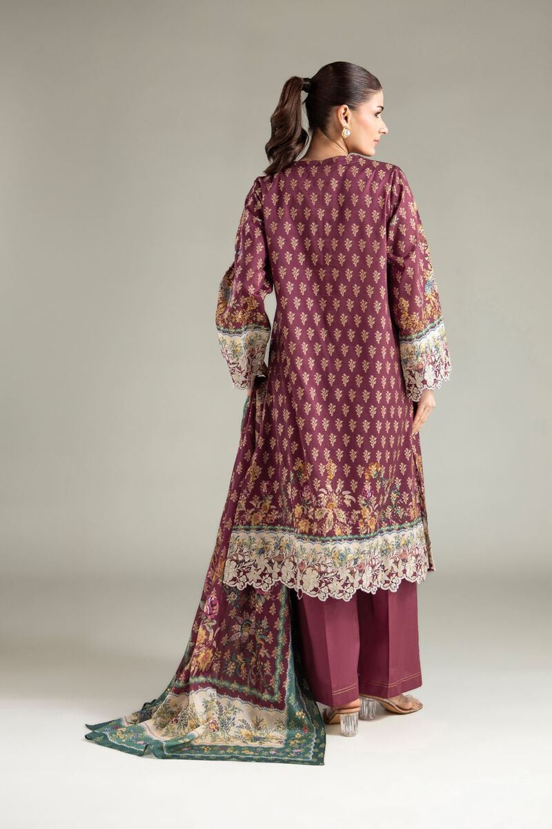 Embroidered | Jacquard | Tailored Floral 3-Piece | USD 75.00