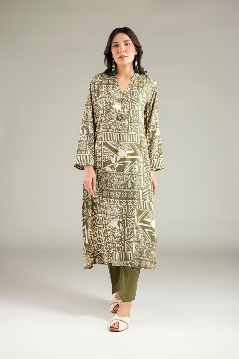 Printed | Viscose | Solid Straight Pants | USD 30.00