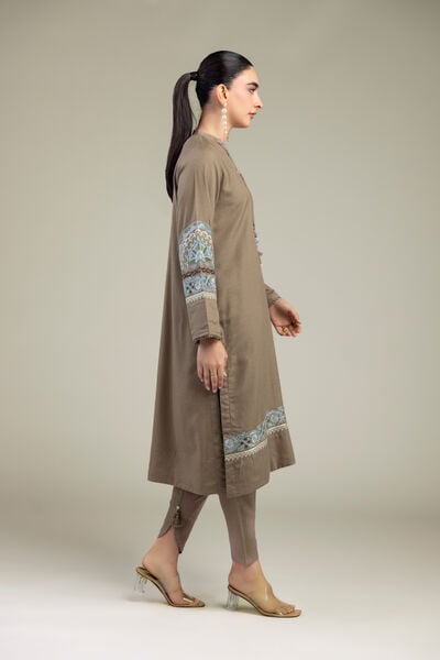 Embroidered | Raw Silk | Brown Solid Shalwar | USD 30.00