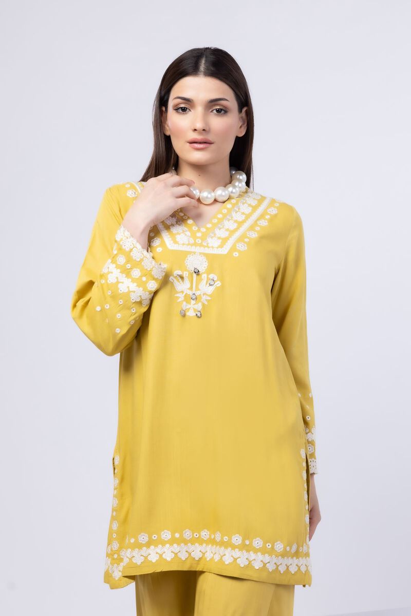 Embroidered | Crosshatch Raw Silk | Kurta | USD 25.00