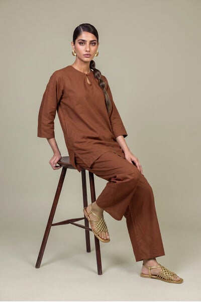 Dyed | Cotton Dobby | Tailored 2-Piece Set | USD 45.00