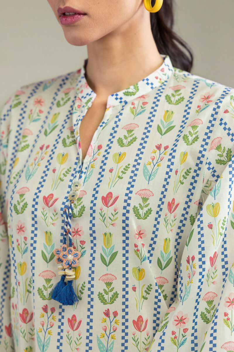 Printed | Cambric | Floral Cambric Kurta | USD 30.00