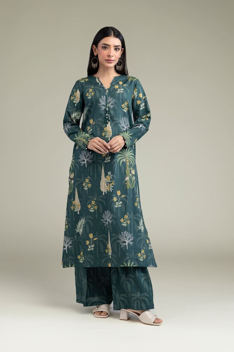Printed | Cotton Dobby | Floral V-Neck Kurta | USD 30.00