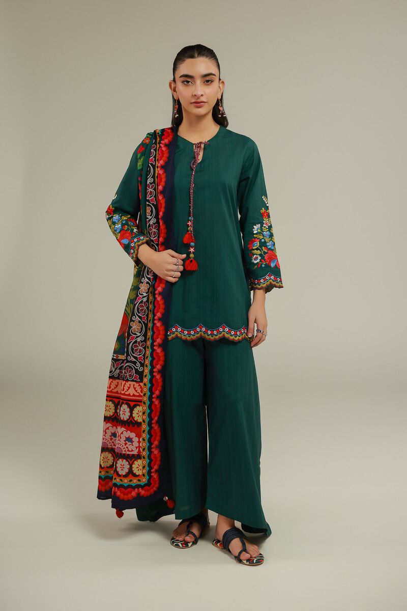 Embroidered | Cotton Net | Dupatta | USD 25.00