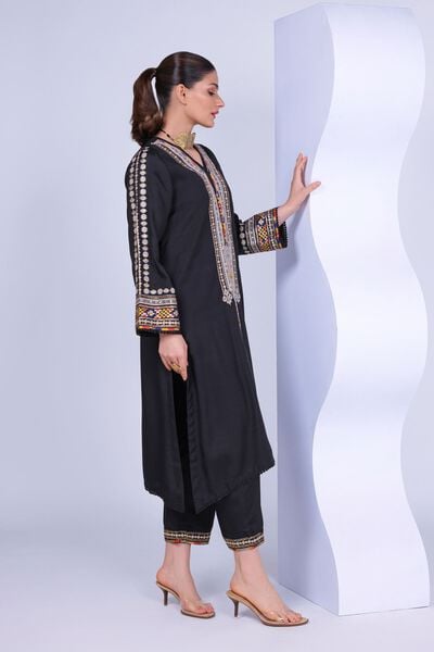 Embroidered | Russian Raw Silk | Pants | USD 23.00