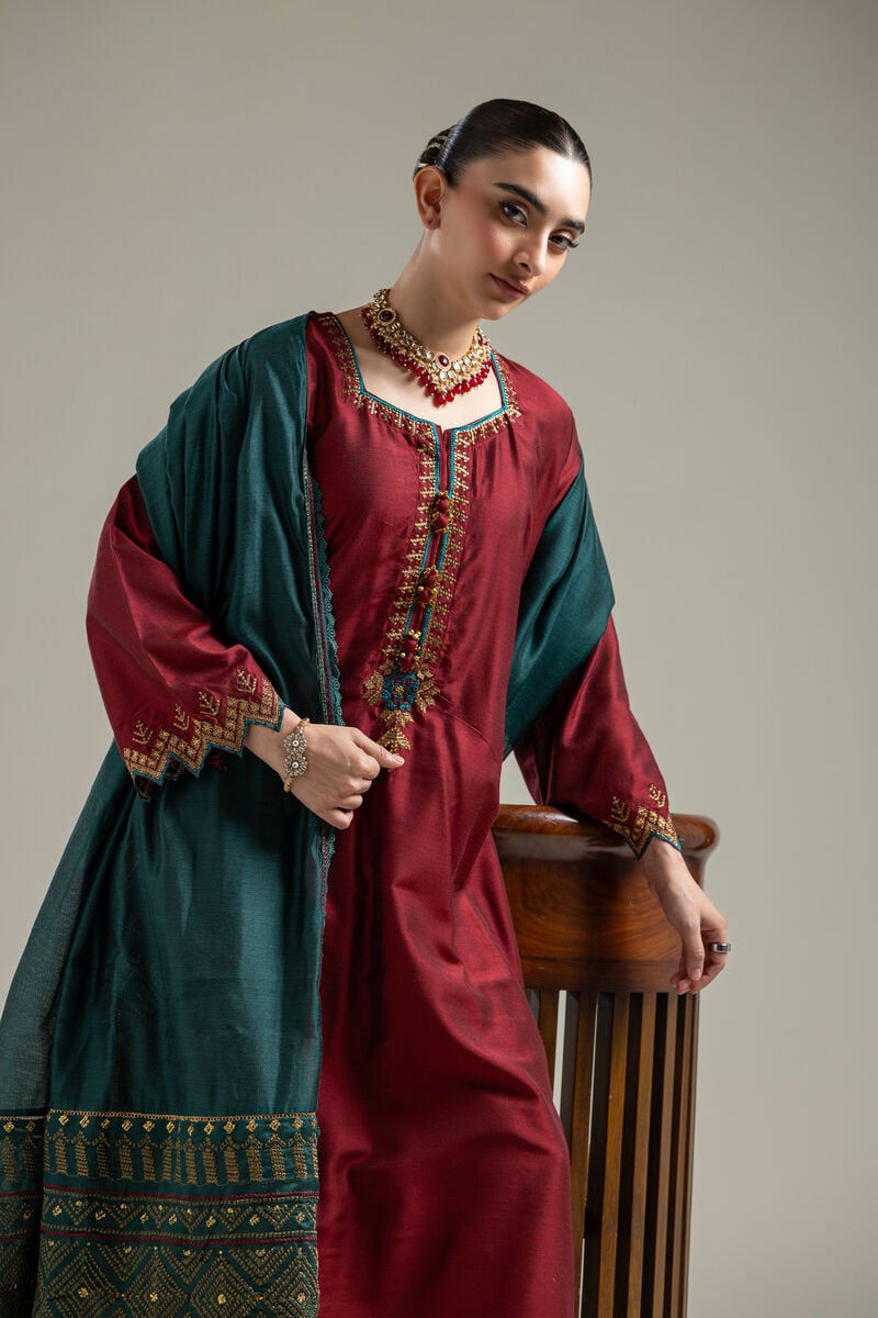 Cotton Net | Green Net Dupatta | USD 40.00