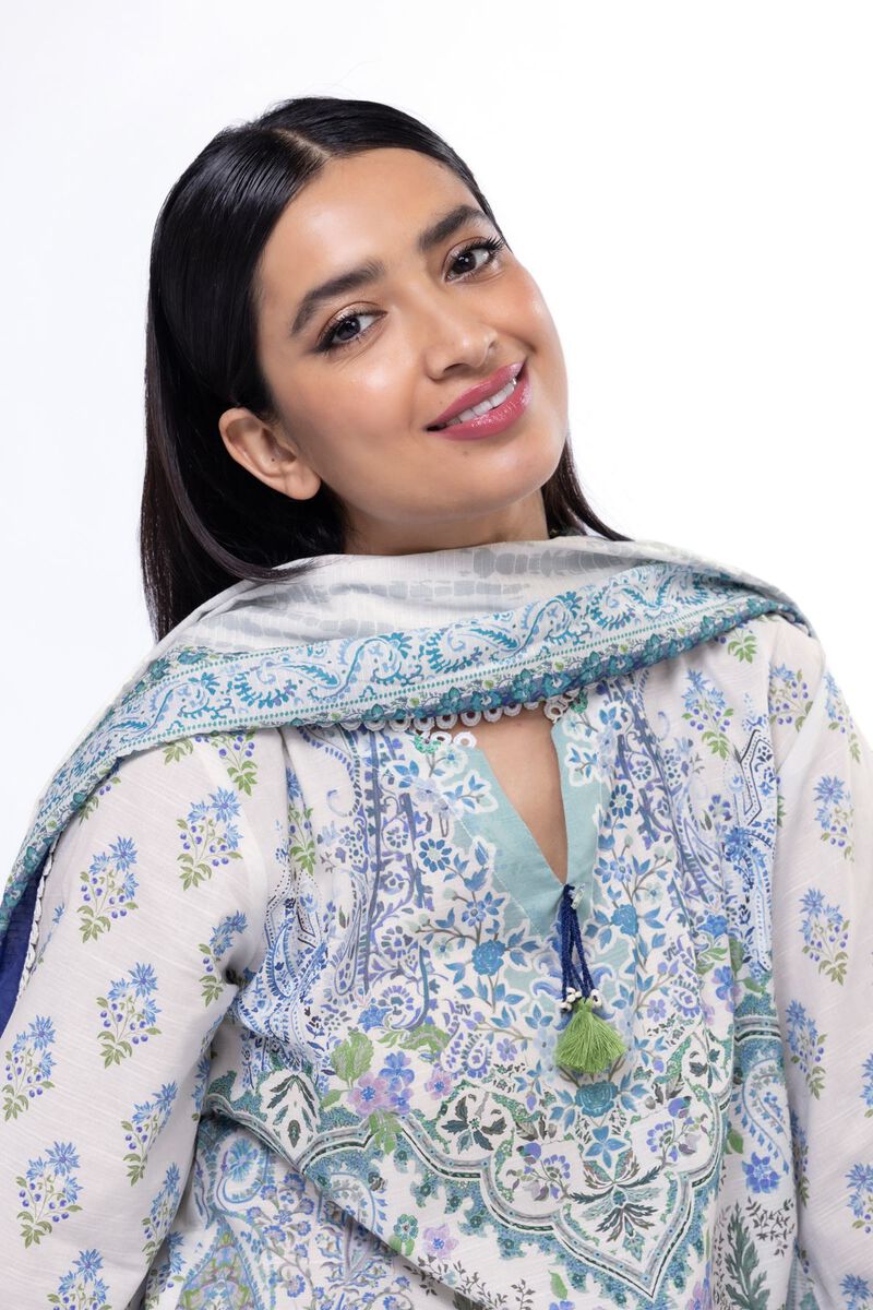 Printed | Slub Lawn | Fabrics 3 Piece | null