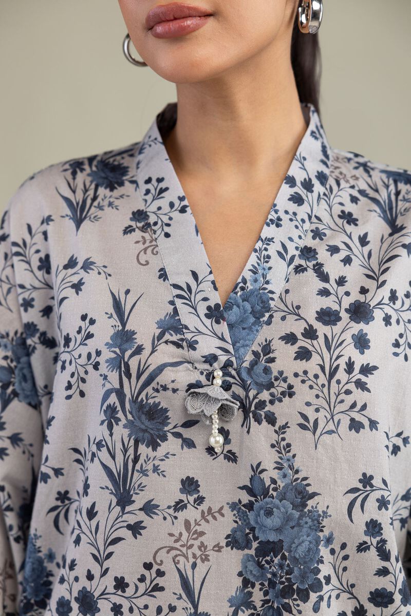 Printed | Cotton Dobby | Floral Longline Kurta | USD 30.00