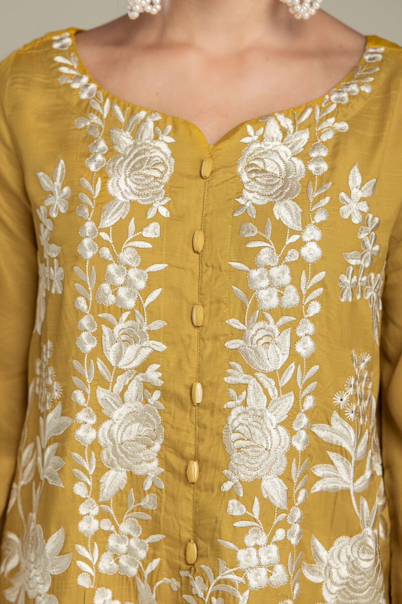 Embroidered | Raw Silk | Longline Silk Kurta | USD 85.00
