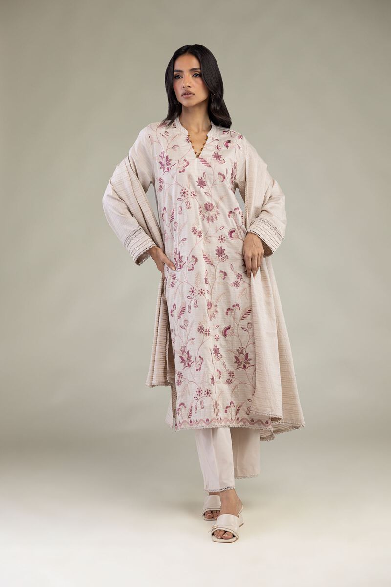 Embroidered | Messuri Dobby | Floral Tailored 3-Piece | USD 85.00