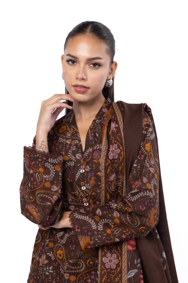 Printed | Khaddar | Tailored 3 Piece | USD 22.50