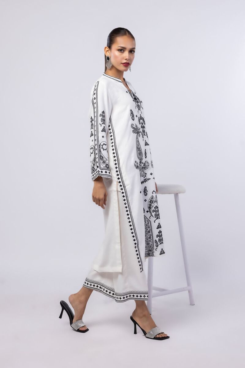 Embroidered | Russian Raw Silk | Pants | USD 6.90