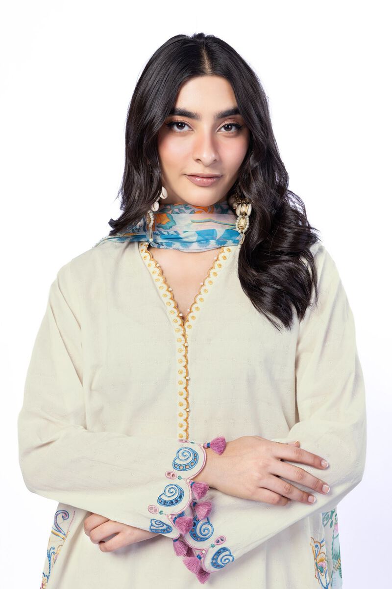 Embroidered | Cotton Dobby | Tailored 3 Piece | USD 75.00