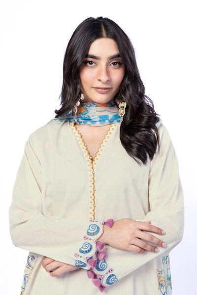 Embroidered | Cotton Dobby | Tailored 3 Piece | USD 75.00