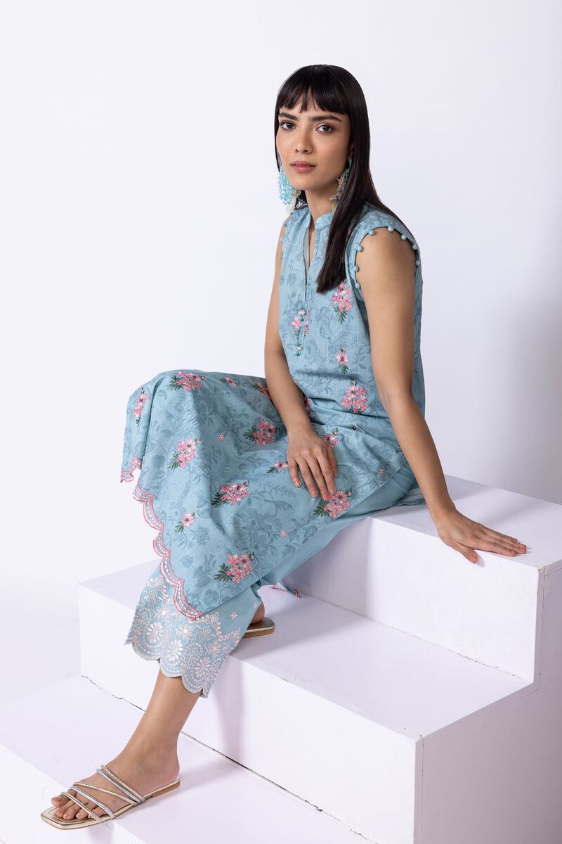 Embroidered | Crosshatch Poplin | Kurta | USD 10.50