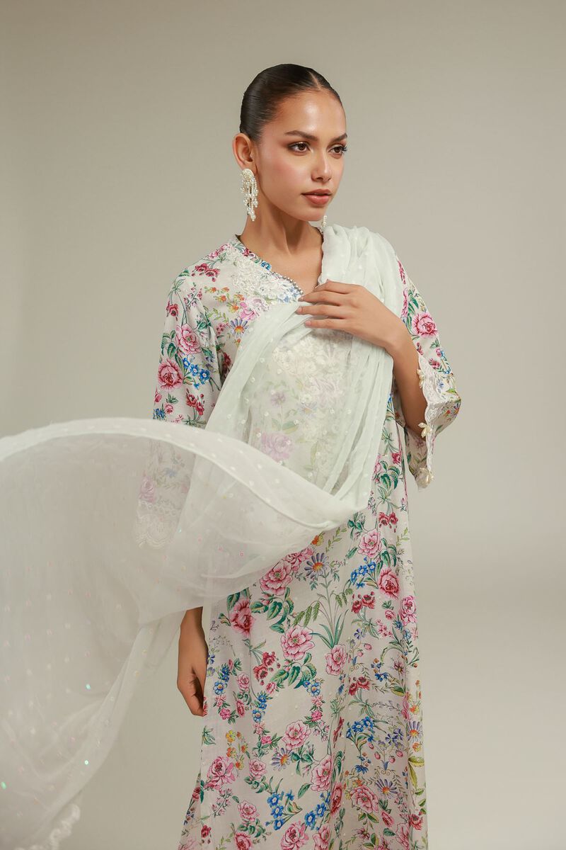Embroidered | Chiffon | Lace-Up Summer Dupatta | USD 45.00