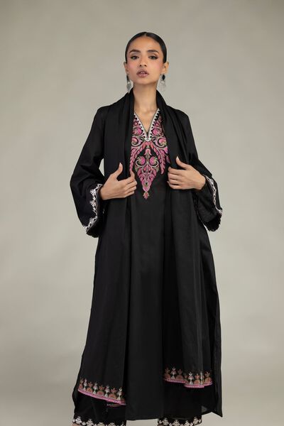 Embroidered | Lawn | Black Lawn Dupatta | USD 30.00