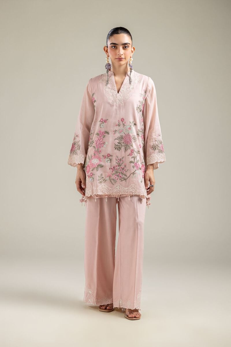 Paper Silk | Pink Festive Kurta | USD 70.00