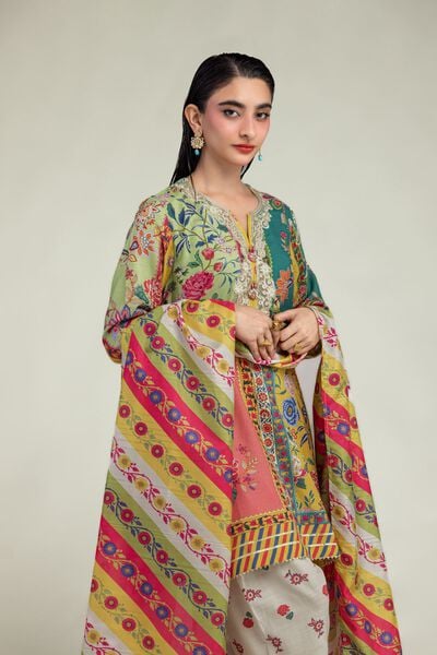 Embroidered | Raw Silk | Floral Silk Kurta | USD 40.00