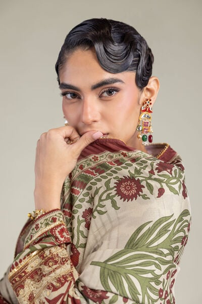 Embroidered | Polyester Silk | Floral Silk Dupatta | USD 30.00