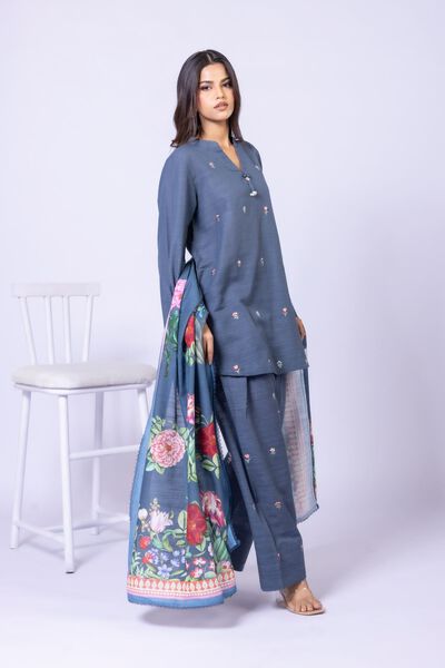 Embroidered | Textured Cotton | Pants | USD 6.00