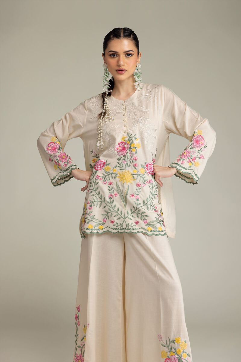 Embroidered | Raw Silk | Short Silk Kurta | USD 60.00
