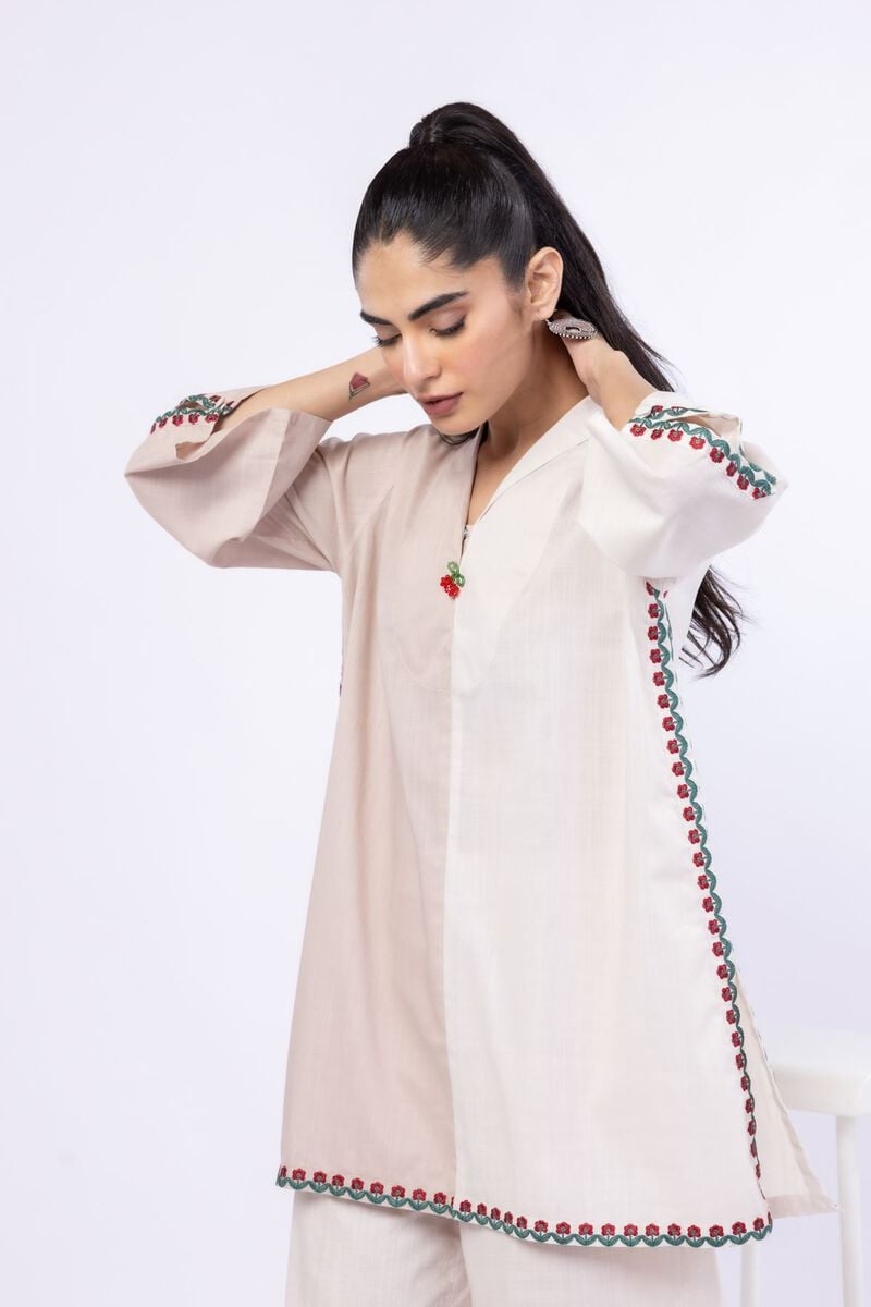 Embroidered | Crosshatch Poplin | Kurta | USD 15.00