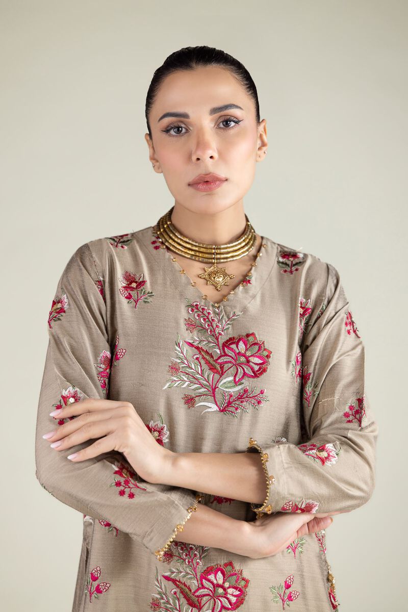 Embroidered | Raw Silk | Kurta | USD 55.00