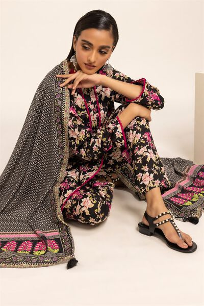 Dupatta, BLACK, hi-res