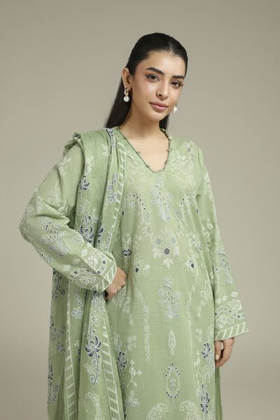 Printed | Cambric | Tailored 3-Piece Set | USD 65.00