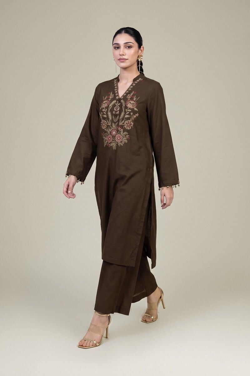 Embroidered | Raw Silk | Silk Solid Pants | USD 35.00