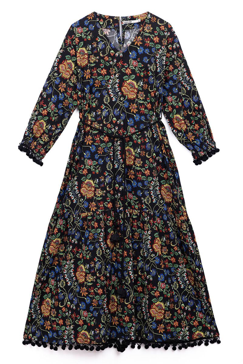 Printed | Ripple Crinkle | Maxi Dress | null