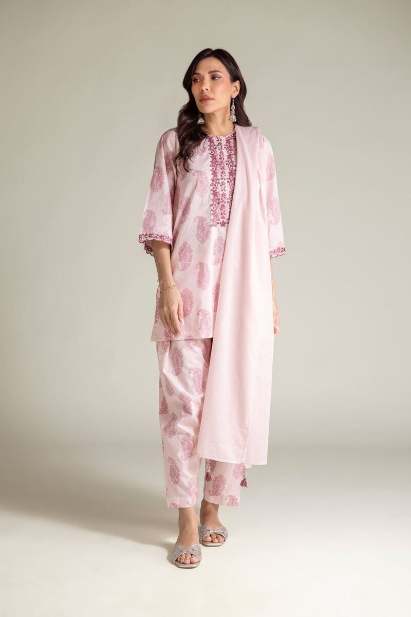 Embroidered | Textured Lawn | Lawn Pink Dupatta | USD 25.00