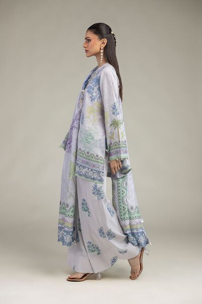 Embroidered | Raw Silk | Floral Silk Pants | USD 35.00
