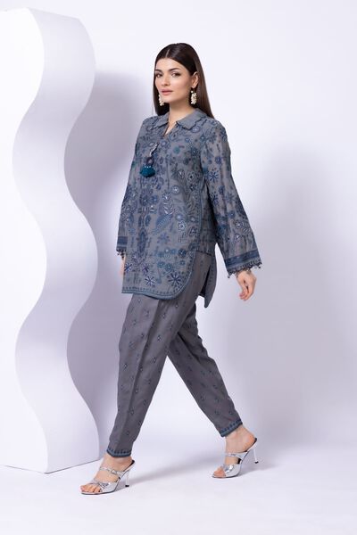 Embroidered | Crosshatch Raw Silk | Shalwar | USD 30.00