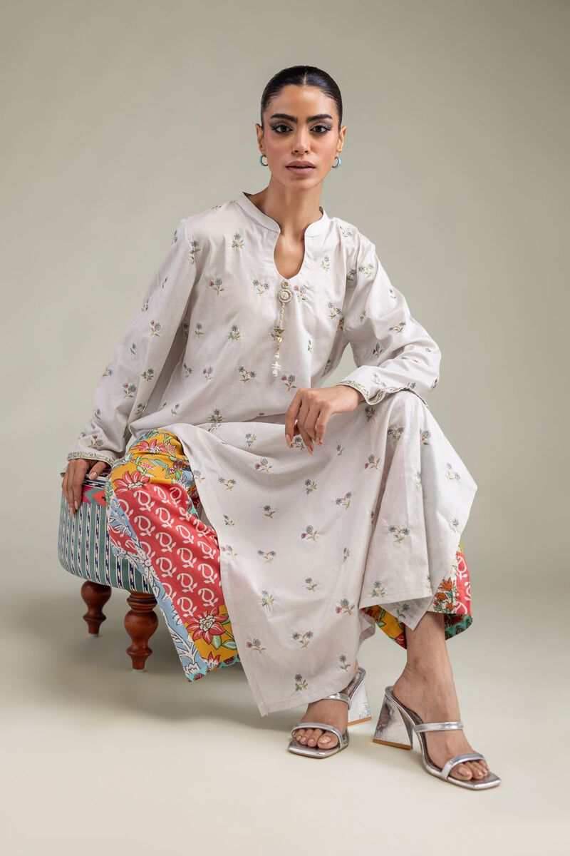 Embroidered | Cambric | Tailored 2-Piece Set | USD 55.00