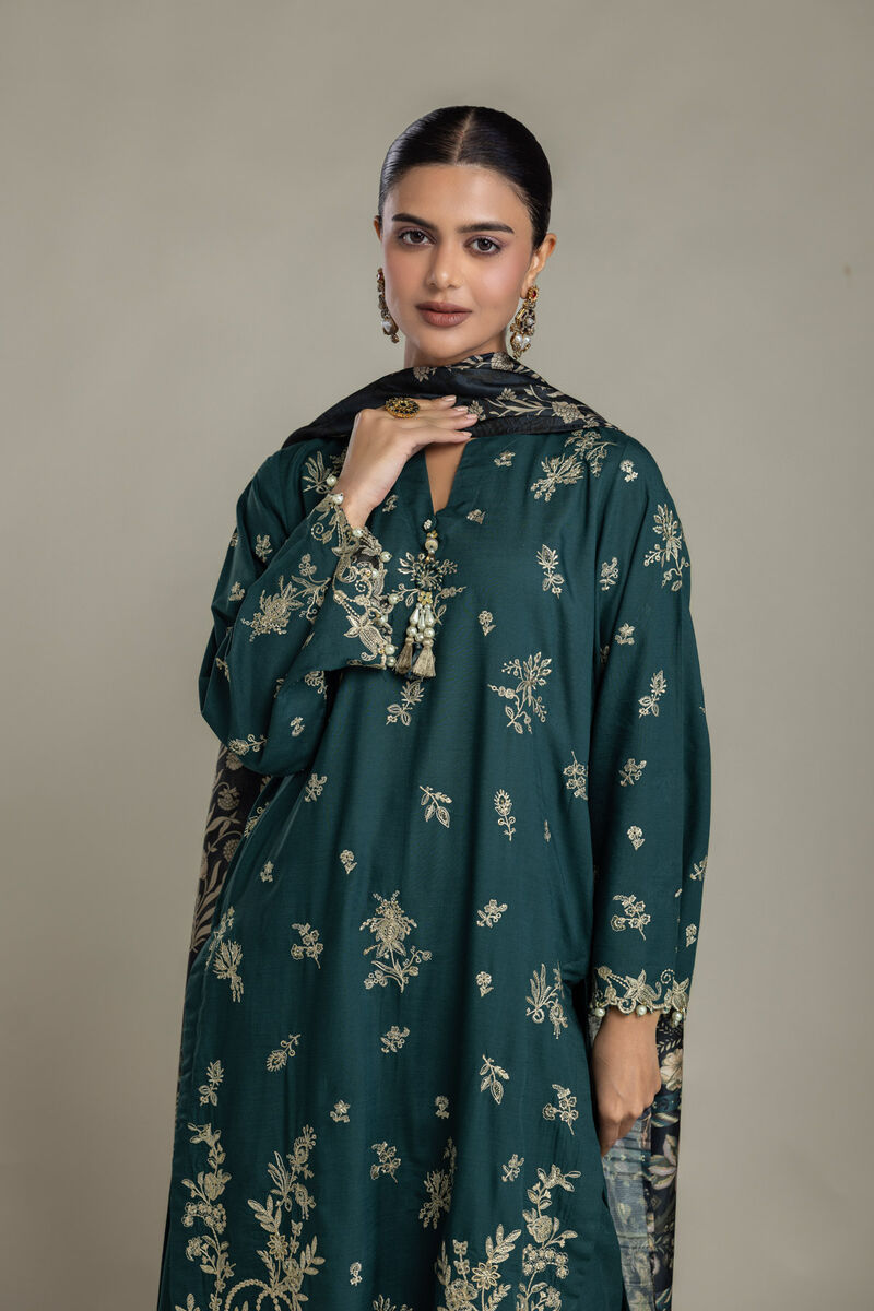 Embroidered | Polyester Silk | Silk Floral Dupatta | USD 35.00