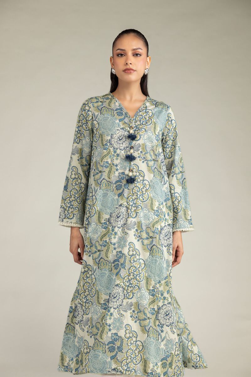 Printed | Cambric | Floral V-Neck Kurta | USD 35.00