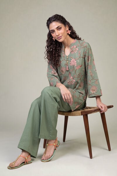 Printed | Light Khaddar | Short Khaddar Kurta | USD 35.00