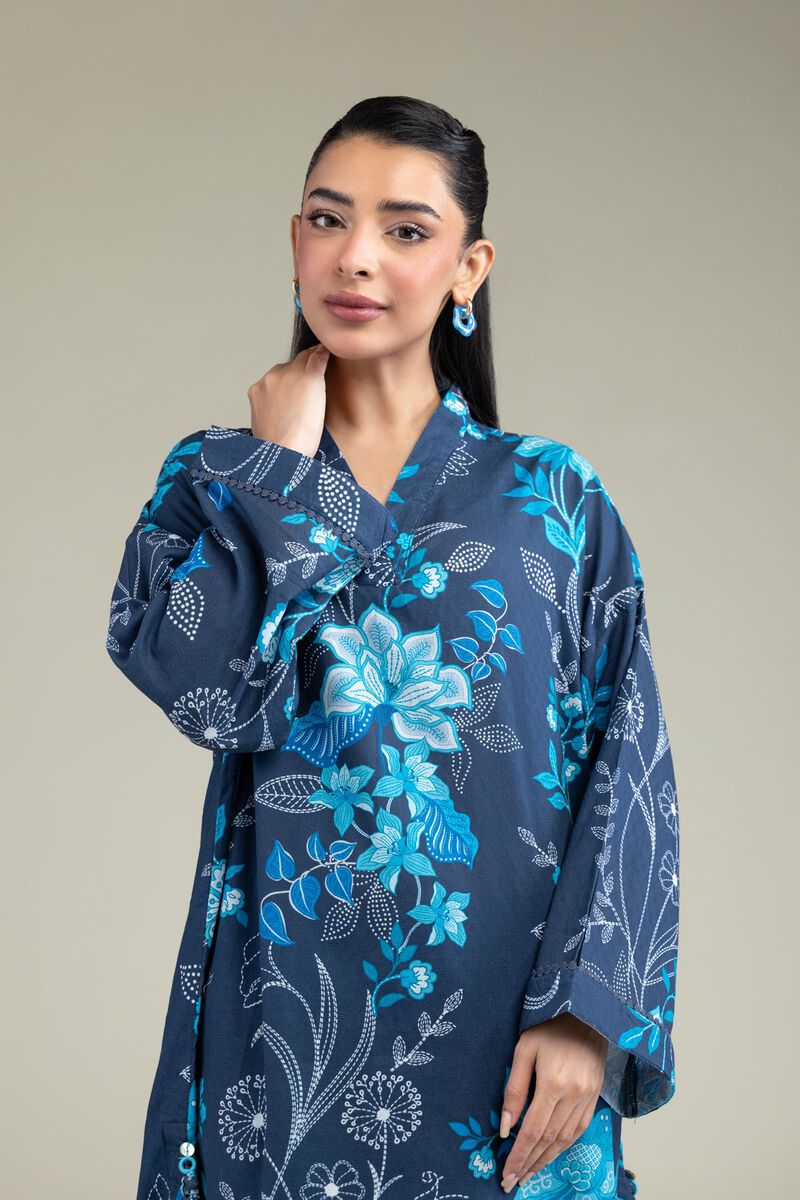 Printed | Cotton Dobby | Floral Longline Kurta | USD 35.00