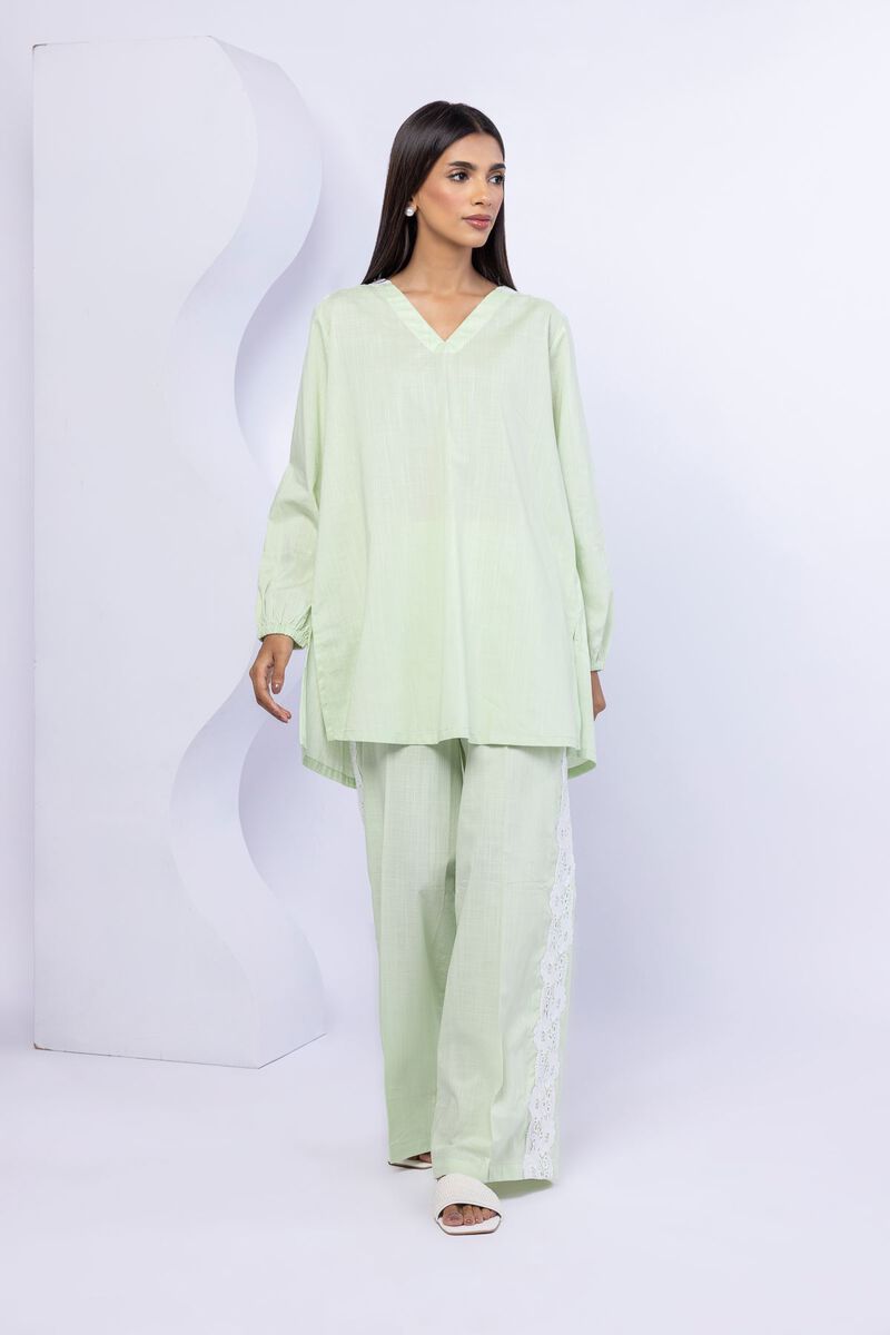 Embroidered | Crosshatch Poplin | Pants | USD 12.50