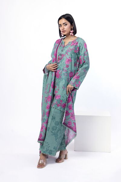 Printed | Textured Cotton | Tailored 3 Piece | USD 45.00
