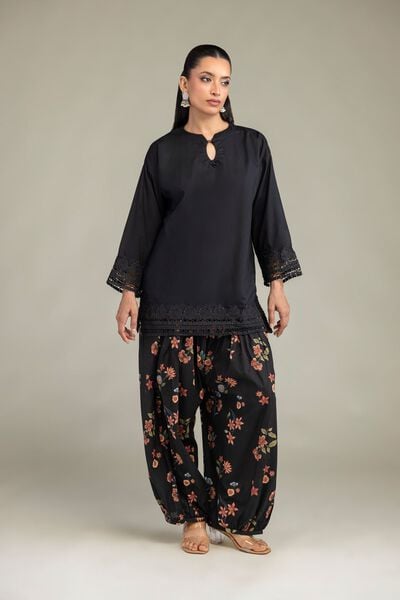 Embroidered | Cambric | Black Floral Shalwar | USD 30.00