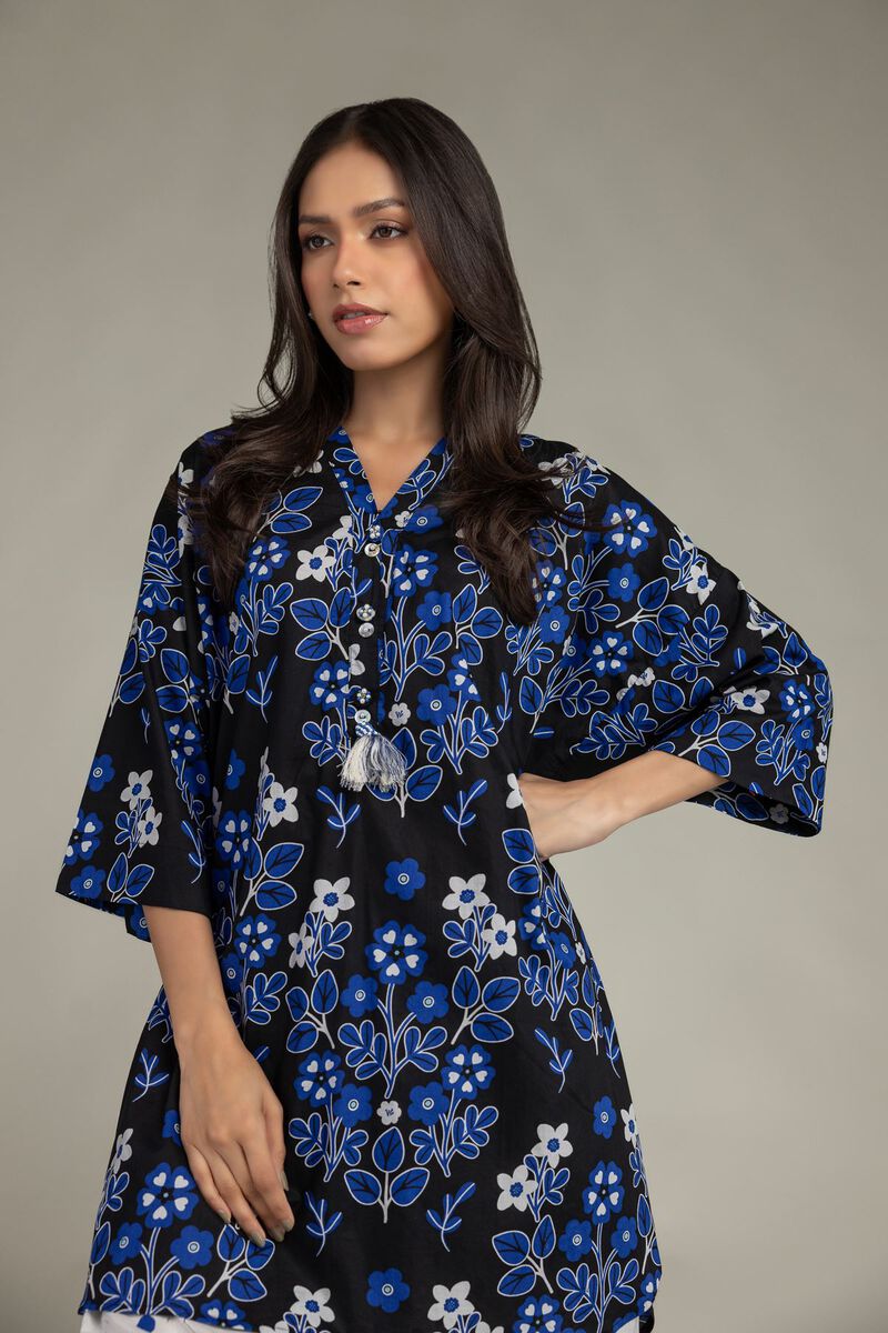 Printed | Cambric | Floral V-Neck Kurta | USD 35.00
