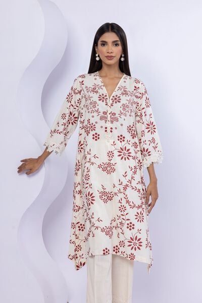 Embroidered | Crosshatch Poplin | Kurta | USD 30.00